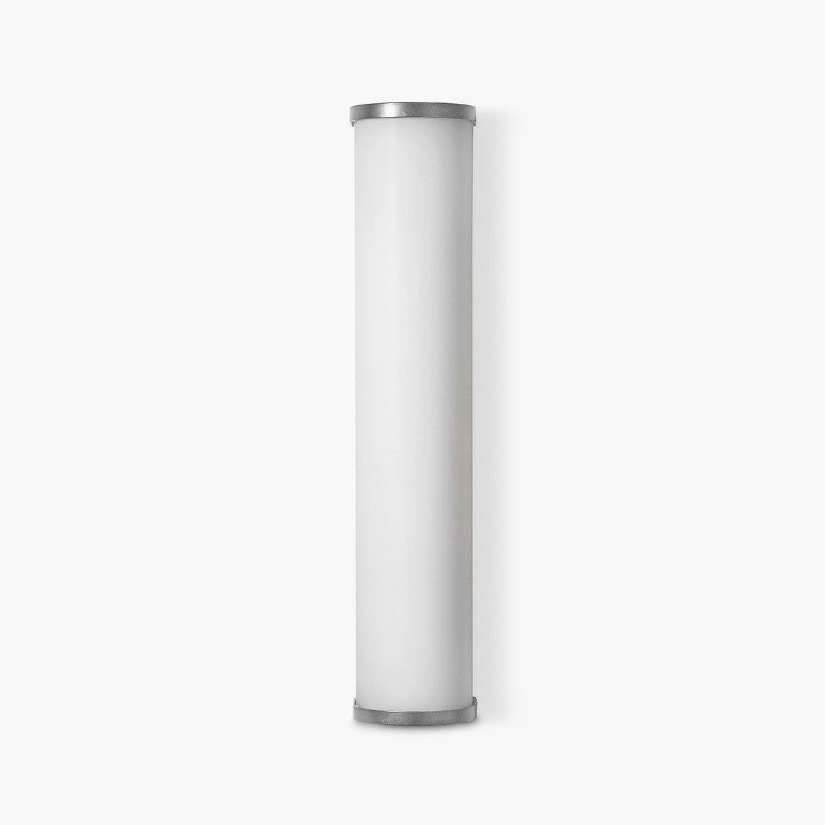 Camu Large Wall Light in Nickel with Etched Glass Shade