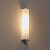 Camu Large Wall Light in Nickel with Etched Glass Shade