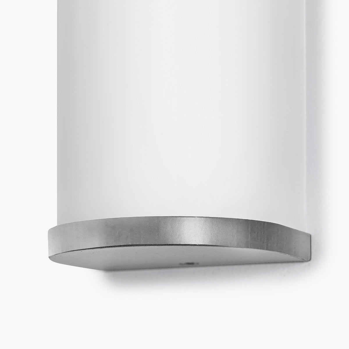 Camu Large Wall Light in Nickel with Etched Glass Shade