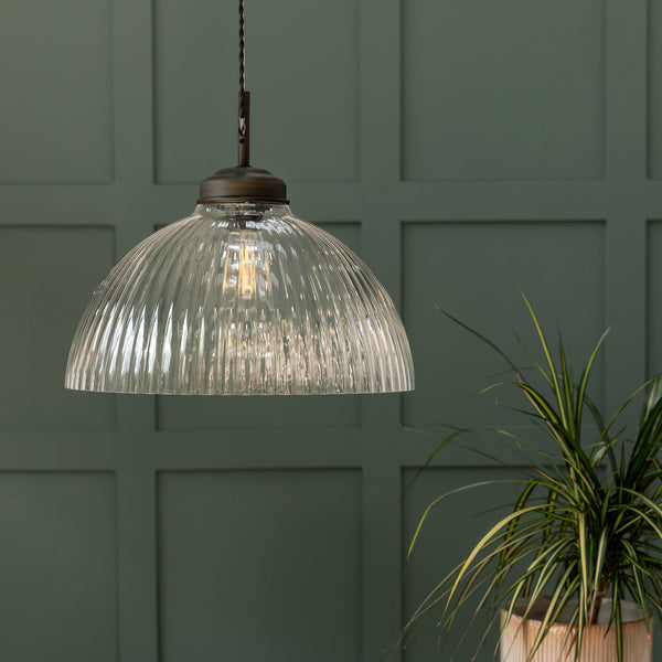 Fovant Large Pendant Light in Antique Bronze