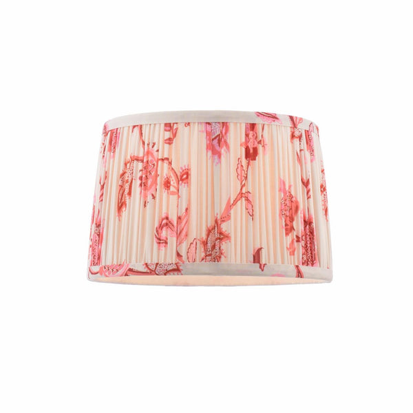 Folly 25cm Tapered Pleated Cotton Drum Shade in Pink