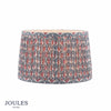 Folly 25cm Tapered Pleated Cotton Drum Shade in Blue & Red