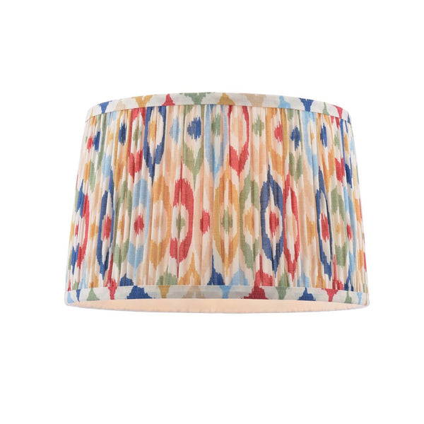 Folly 30cm Tapered Pleated Multi Colour Cotton Drum Shade