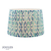 Folly 40cm Tapered Pleated Cotton Drum Shade in Blue