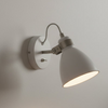 Frederick Single Wall Spotlight in White and Satin Chrome