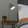 Frederick Table Lamp in Gloss Grey and Copper