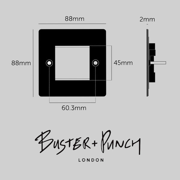 One Gang Wall Plate for Single 45mm Module in Smoked Bronze