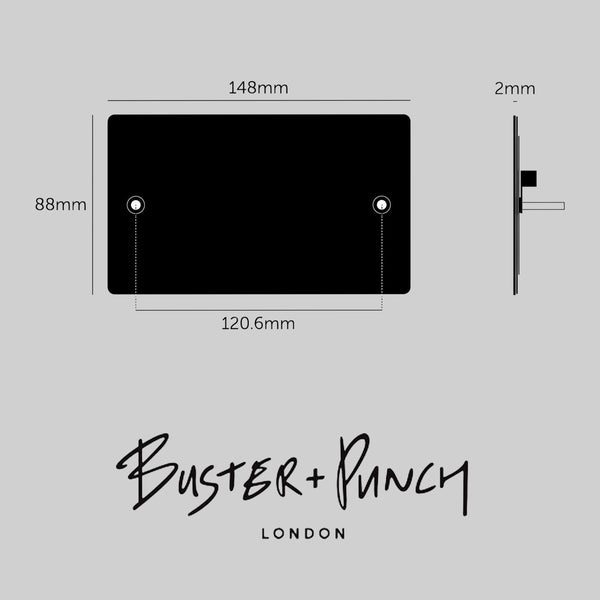 Two Gang Blank Wall Plate in White