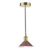 Hadano Single Drop Pendant In Natural Brass with Umber Shade