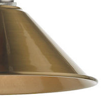 Hadano Single Drop Pendant In Antique Chrome with Aged Brass Shade