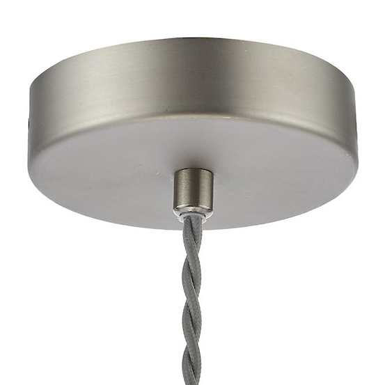 Hadano Single Drop Pendant In Antique Chrome with Antique Pewter Shade