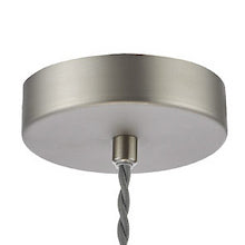 Hadano Single Drop Pendant In Antique Chrome with Clear Ribbed Glass Shade