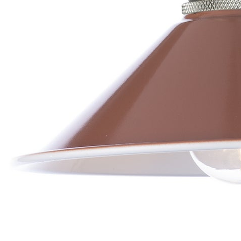 Hadano Single Drop Pendant In Antique Chrome with Umber Shade