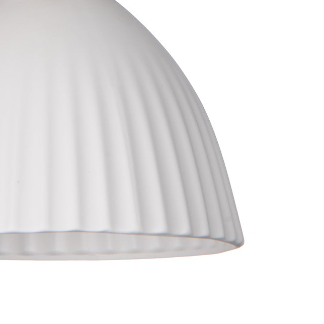 Dar Lighting Hadano Single Drop Pendant with a ceramic domed shade