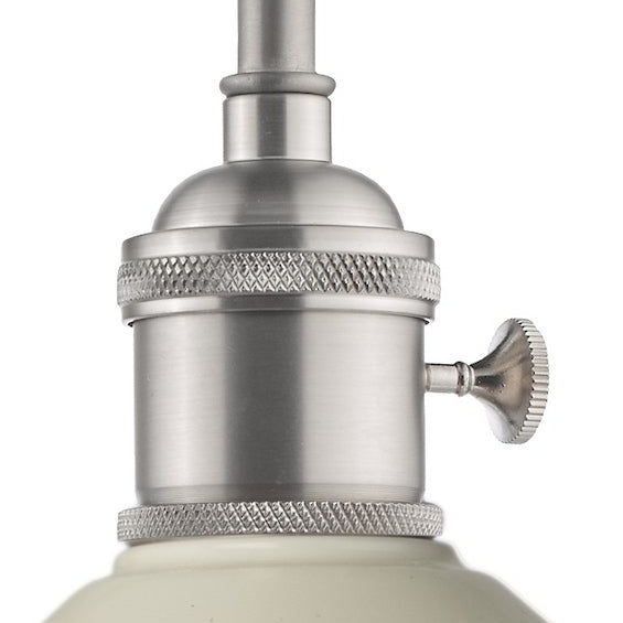 Hadano Switched Wall Light In Antique Chrome with Cashmere Shade