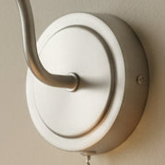 Hadano Switched Wall Light In Antique Chrome with Ceramic Domed Shade