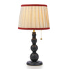 Harewood Table Lamp in Matt Blue with Pleated Linen Shade