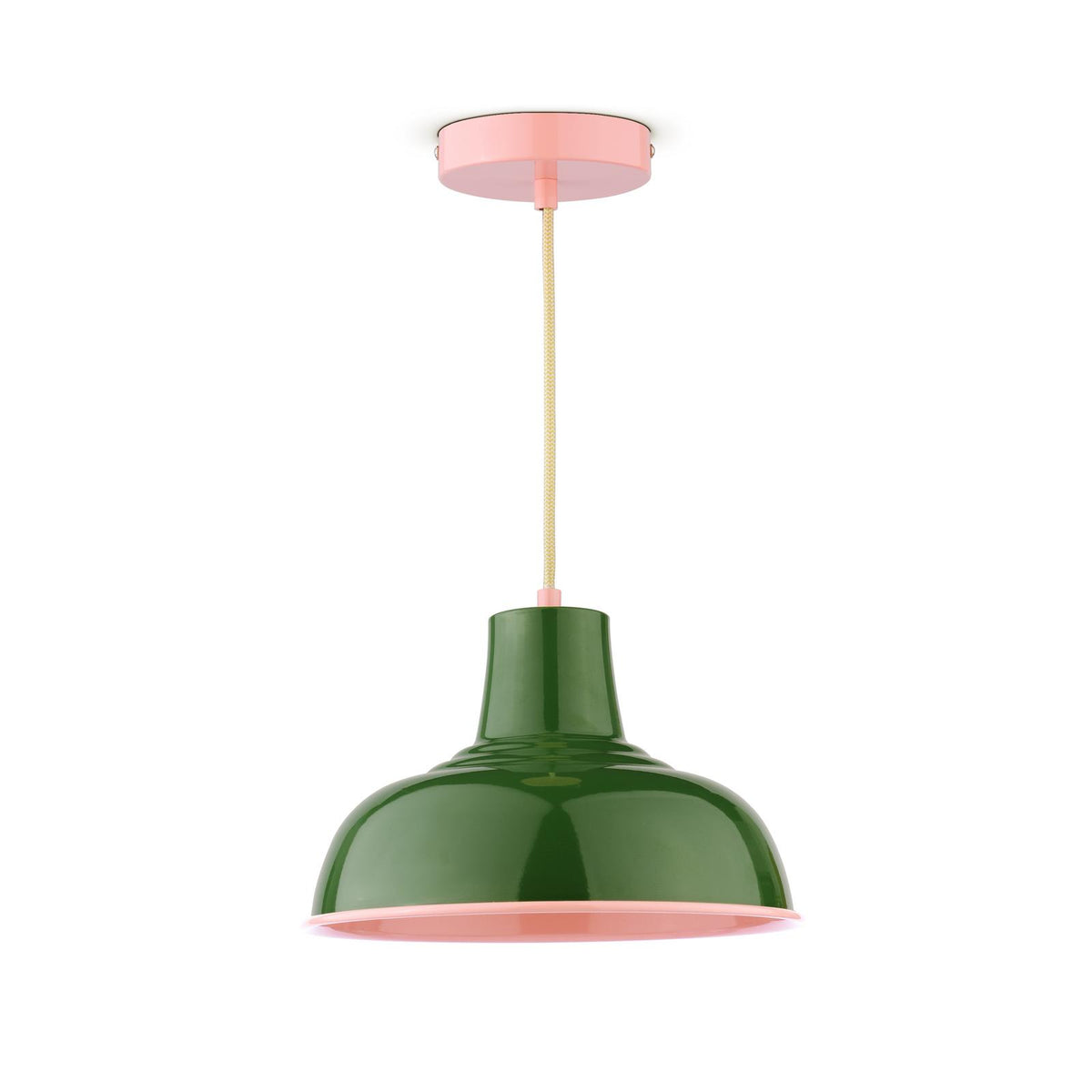 Hatfield Pendant in Gloss Green & Pink