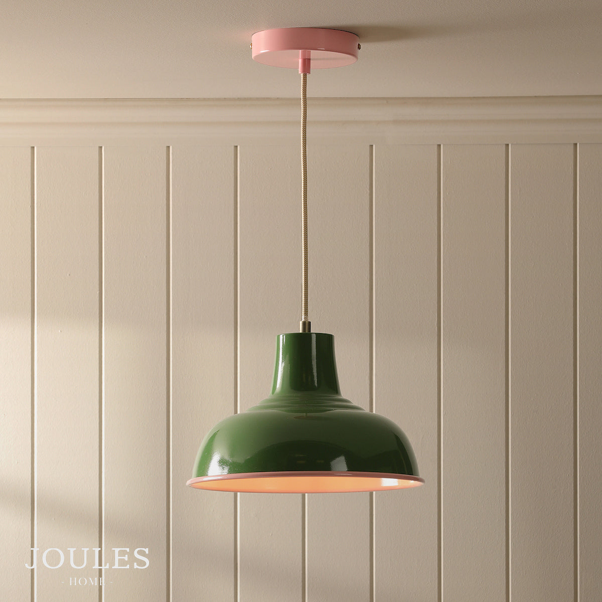 Hatfield Pendant in Gloss Green & Pink