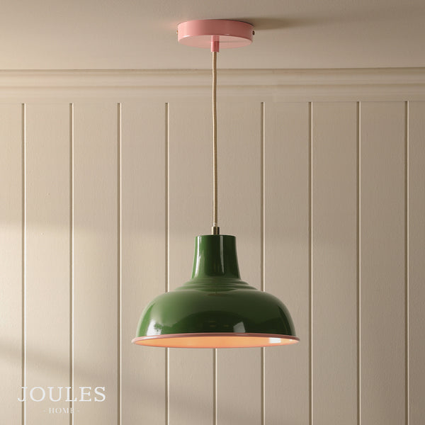 Hatfield Pendant in Gloss Green & Pink
