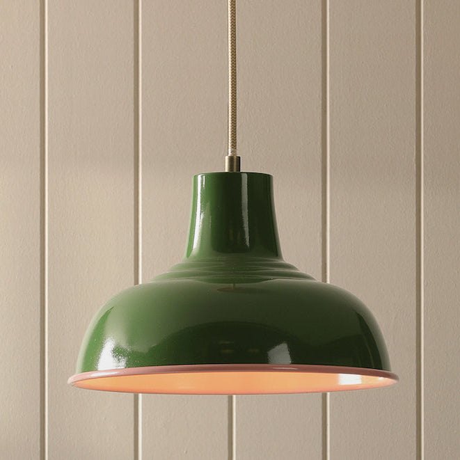 Hatfield Pendant in Gloss Green & Pink