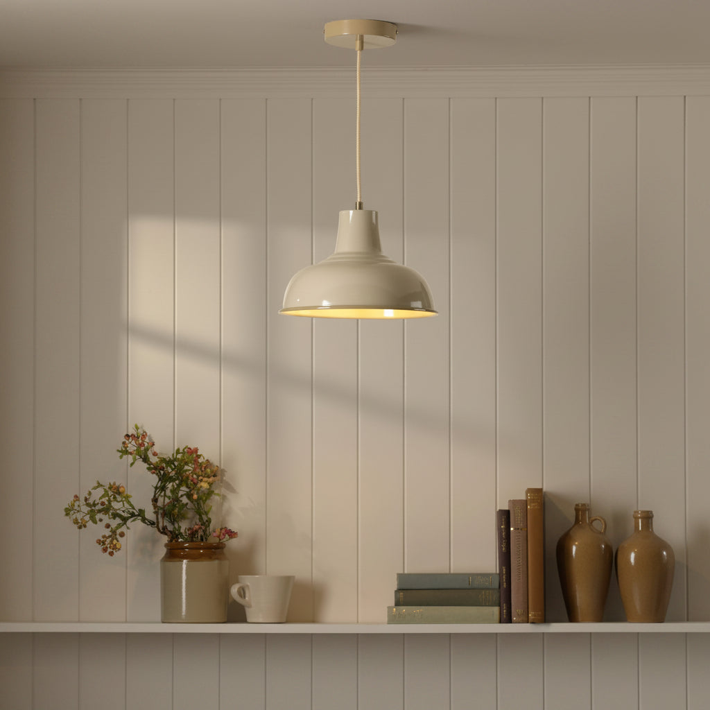 Hatfield Pendant in Gloss Taupe