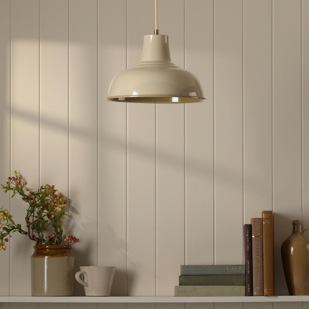 Hatfield Pendant in Gloss Taupe
