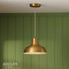 Hatfield Pendant in Matt Antique Brass & Cream