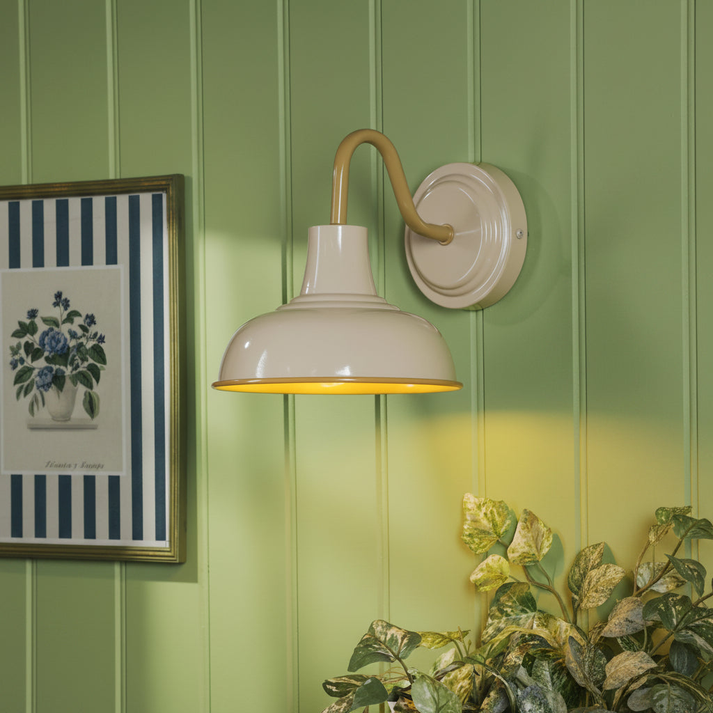 Hatfield Wall Light Finished in Gloss Taupe
