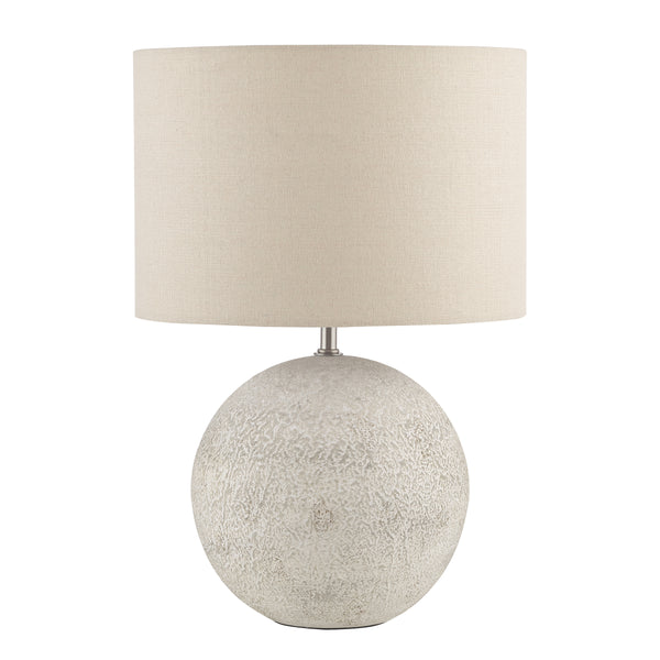 Havana Small Ceramic Table Lamp with White Linen Shade