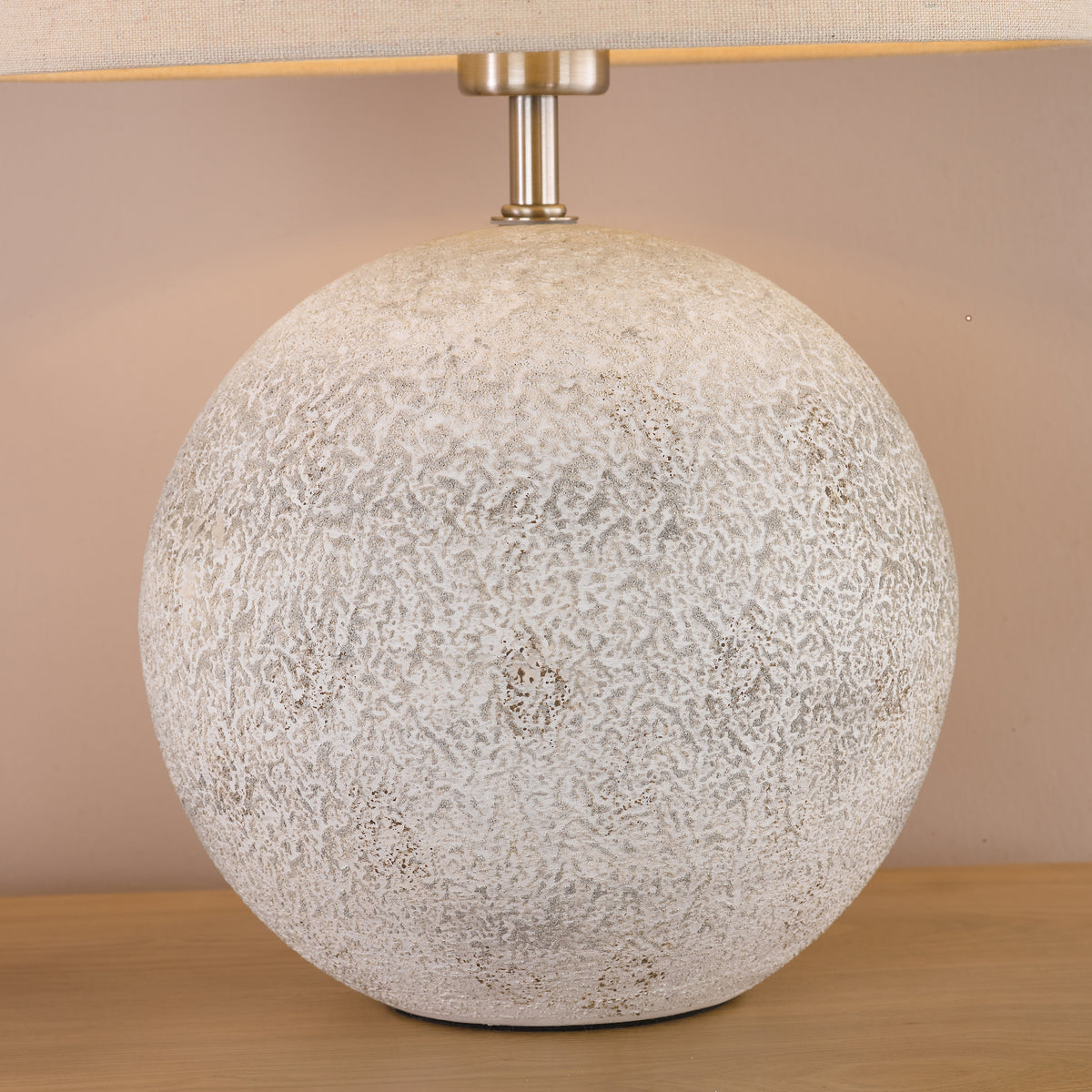 Havana Small Ceramic Table Lamp with White Linen Shade