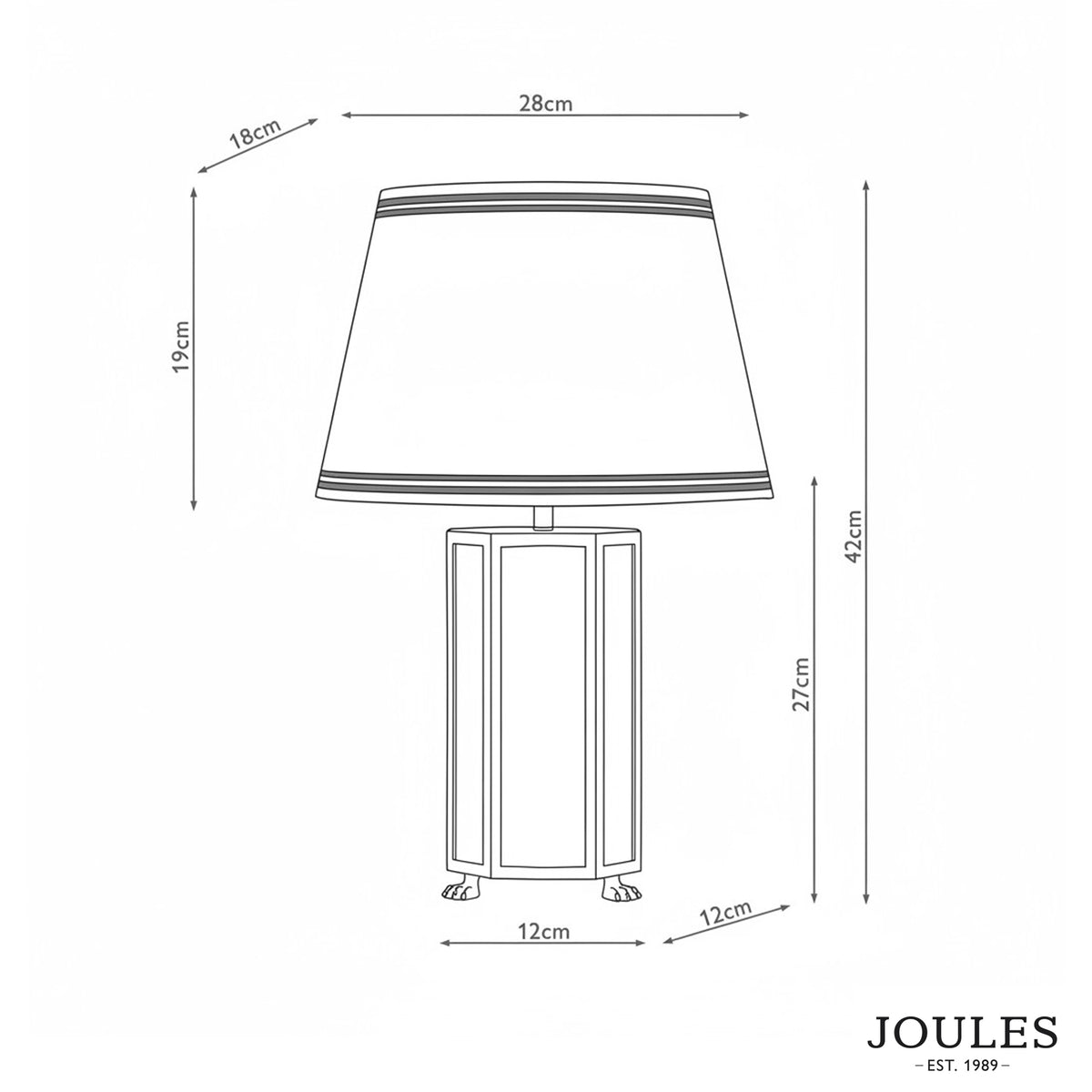 Helmingham Table Lamp In Antique Brass & Green with Tapered Linen Shade
