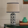 Highclere Ceramic Table Lamp in Blue with Pleated Linen Shade
