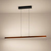 Ciggiano Rise & Fall LED Linear Pendant with Remote Control in Brushed Brown