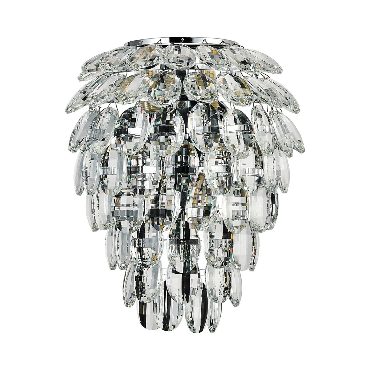 Coniston Large IP44 Bathroom Wall Light in Polished Chrome & Clear Crystal