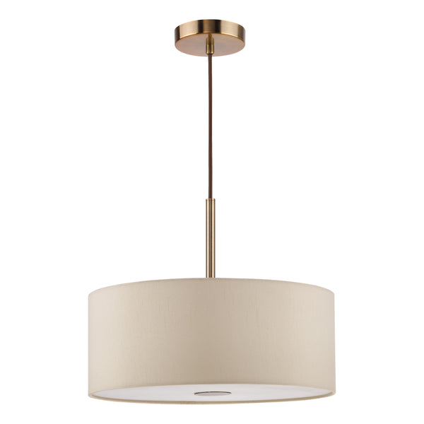 Isla 400 Three Light Pendant in Antique Bronze with Ecru Shade