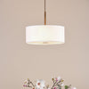 Isla 400 Three Light Pendant in Antique Bronze with Ivory Shade