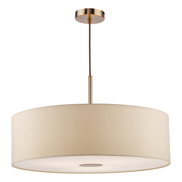 Isla 600 Three Light Pendant in Antique Bronze with Ecru Shade