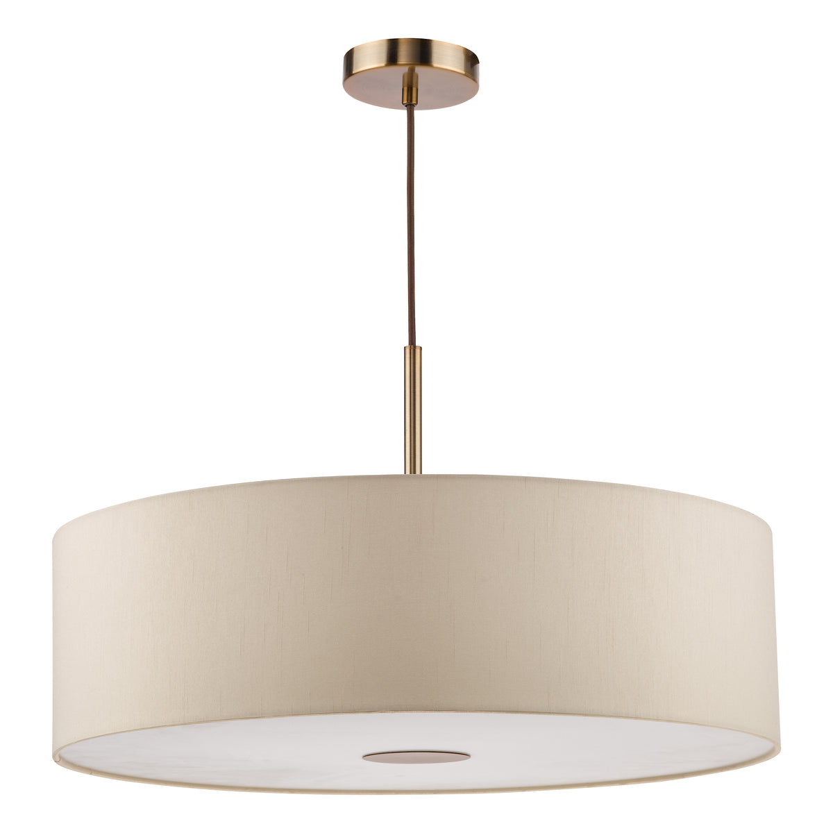 Isla 600 Three Light Pendant in Antique Bronze with Ecru Shade