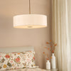 Isla 600 Three Light Pendant in Antique Bronze with Ecru Shade