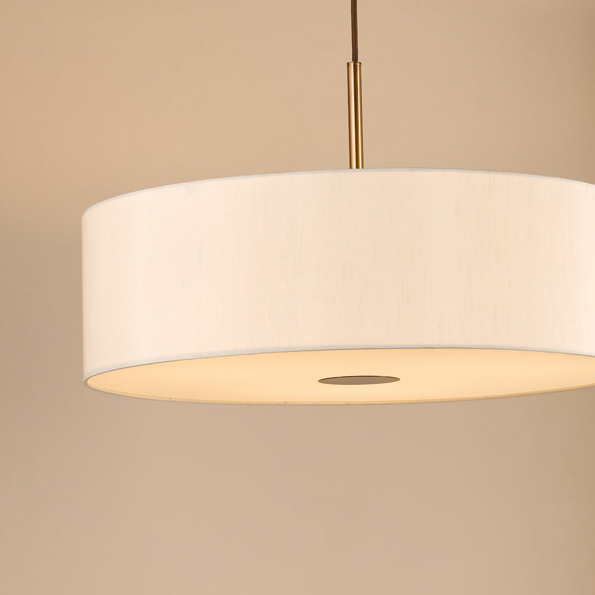 Isla 600 Three Light Pendant in Antique Bronze with Ecru Shade