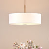 Isla 600 Three Light Pendant in Antique Bronze with Ivory Shade