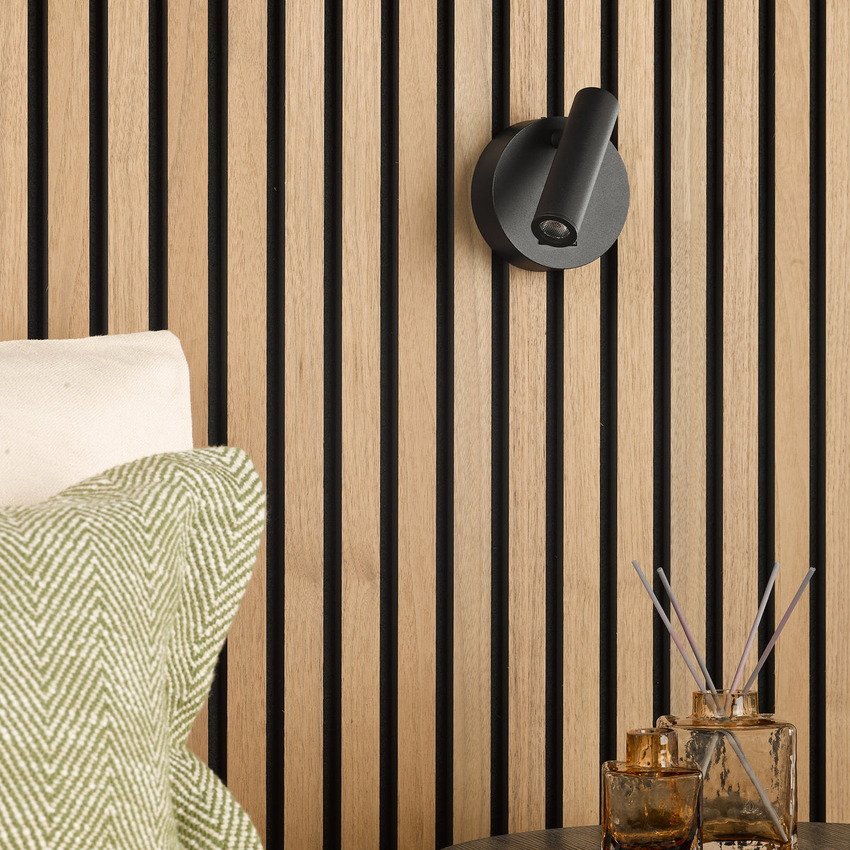 Itala Bedside LED Reading Light with in Matt Black