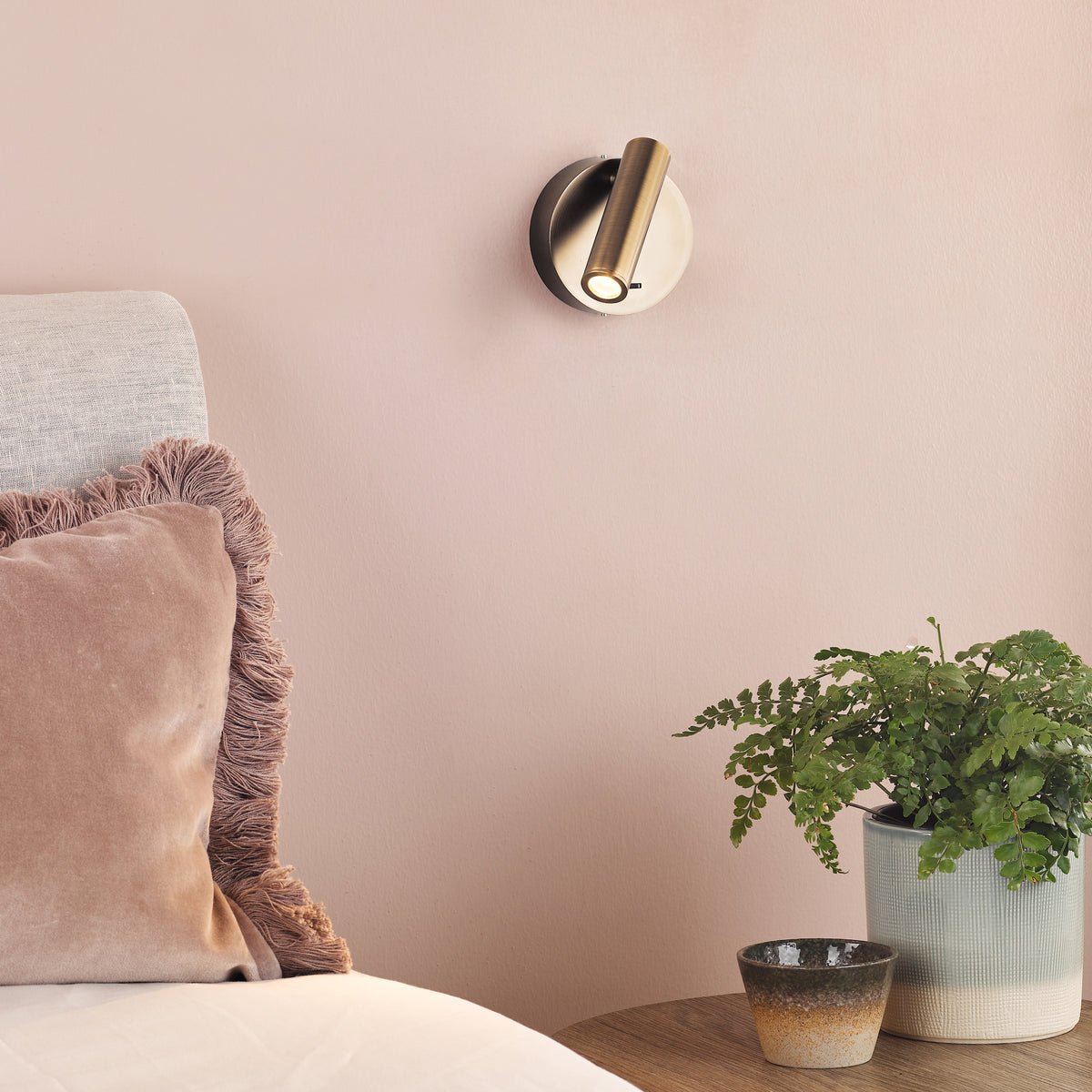 Itala Bedside LED Reading Light with in Antique Bronze