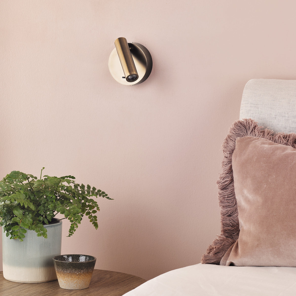 Itala Bedside LED Reading Light with in Antique Bronze