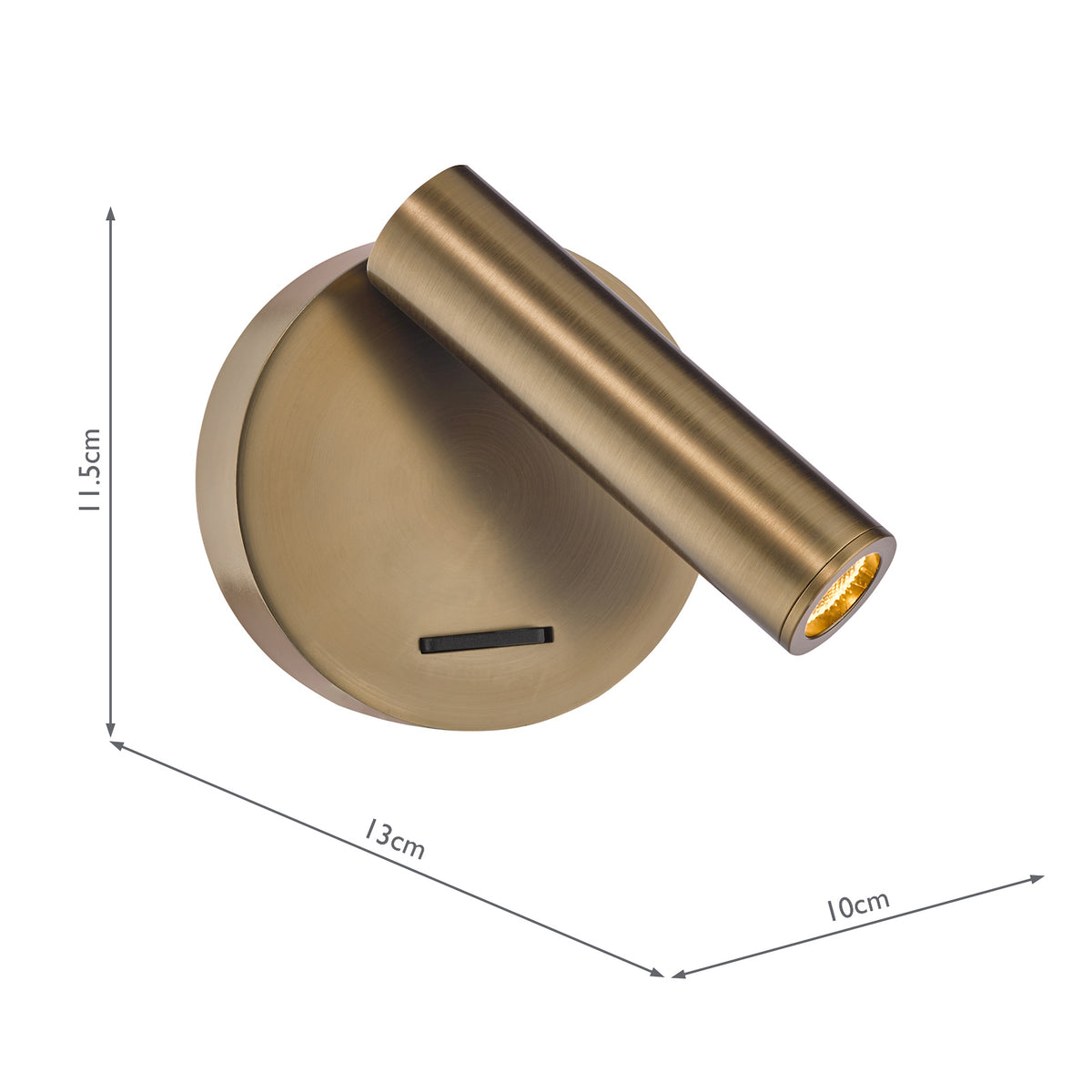 Itala Bedside LED Reading Light with in Antique Bronze
