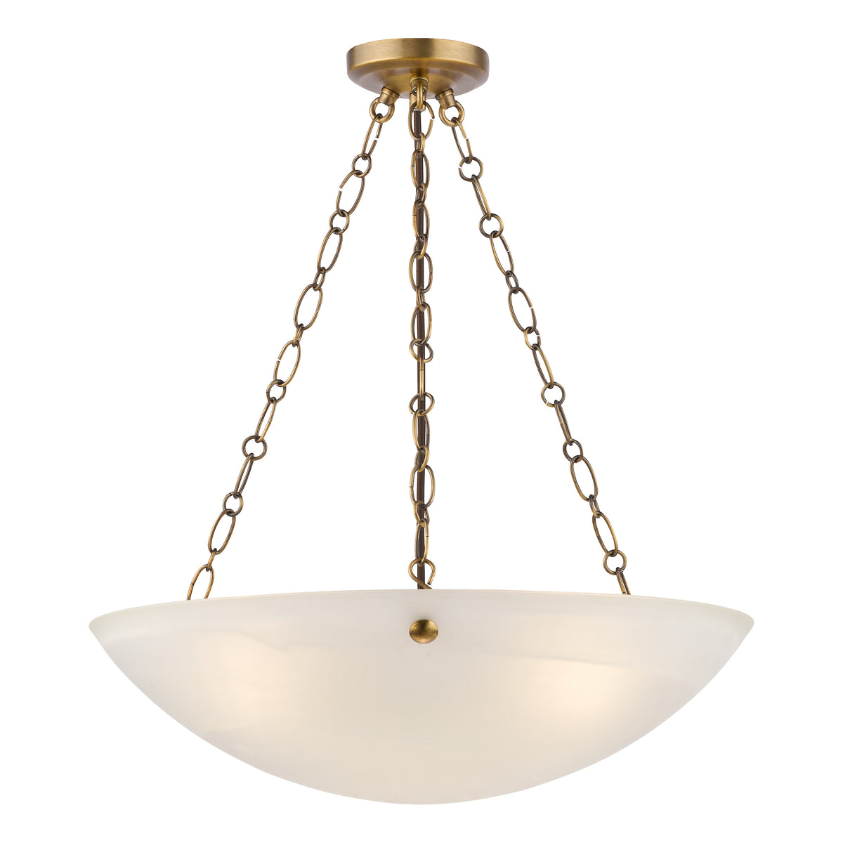 Keita Pendant in Antique Bronze with Alabaster Effect Glass Shade