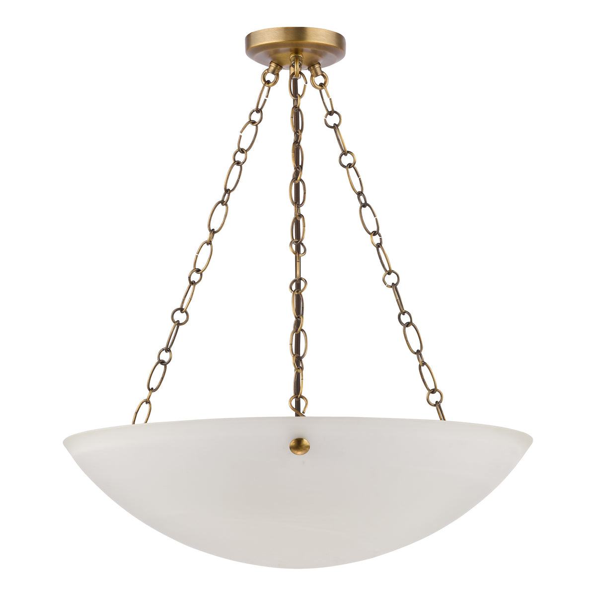 Keita Pendant in Antique Bronze with Alabaster Effect Glass Shade
