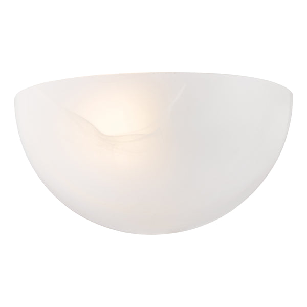Keita Wall Light in Antique Bronze with Alabaster Effect Glass Shade