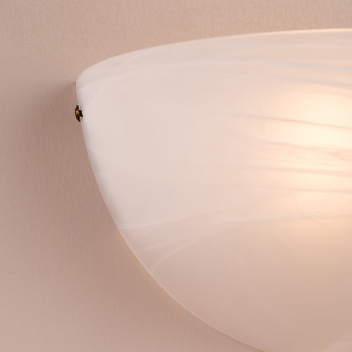 Keita Wall Light in Antique Bronze with Alabaster Effect Glass Shade